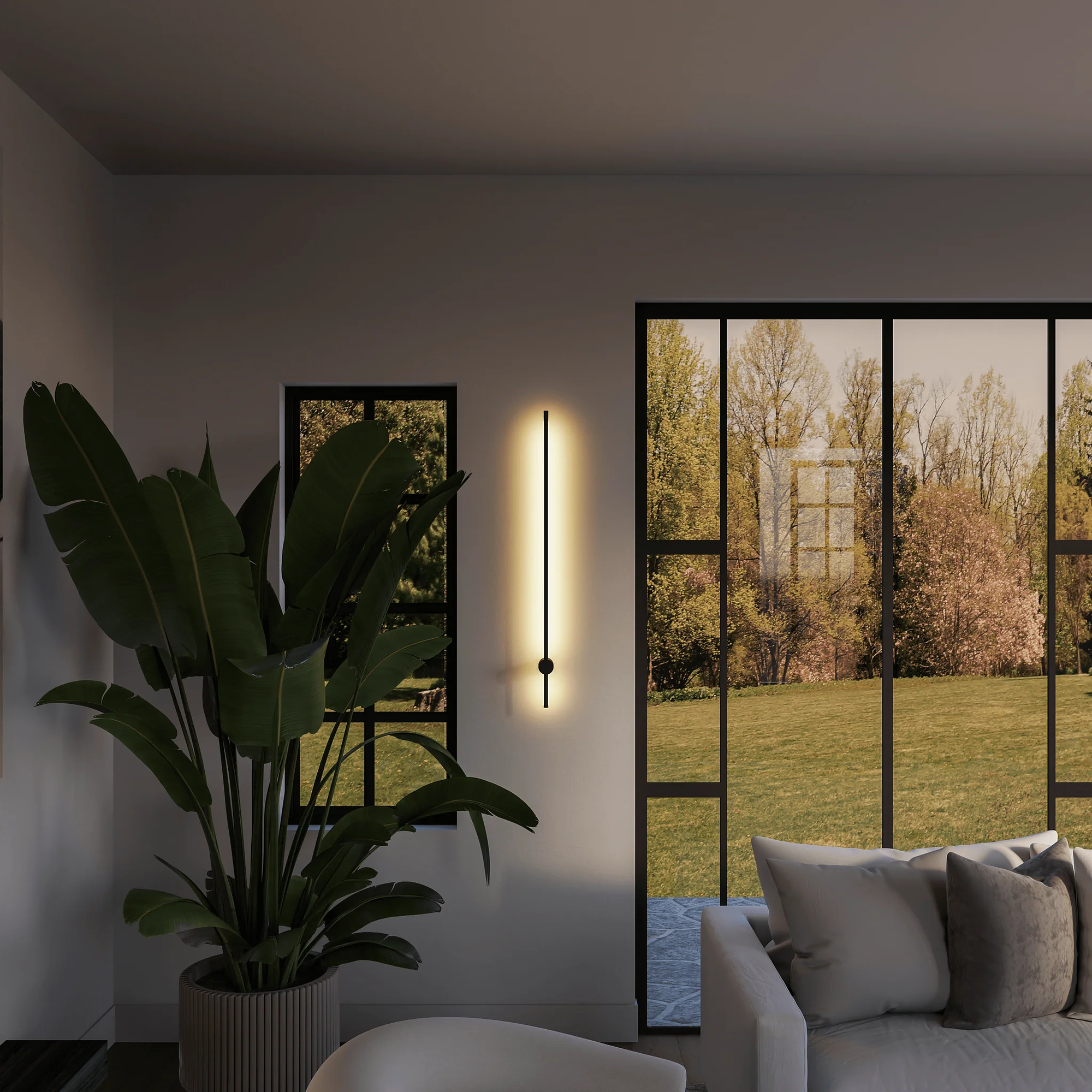 Dimmable LED Wall Lamp PERSEIS Groß Standard Black 2