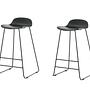 2x Wave Barstuhl-Set Schwarz 0