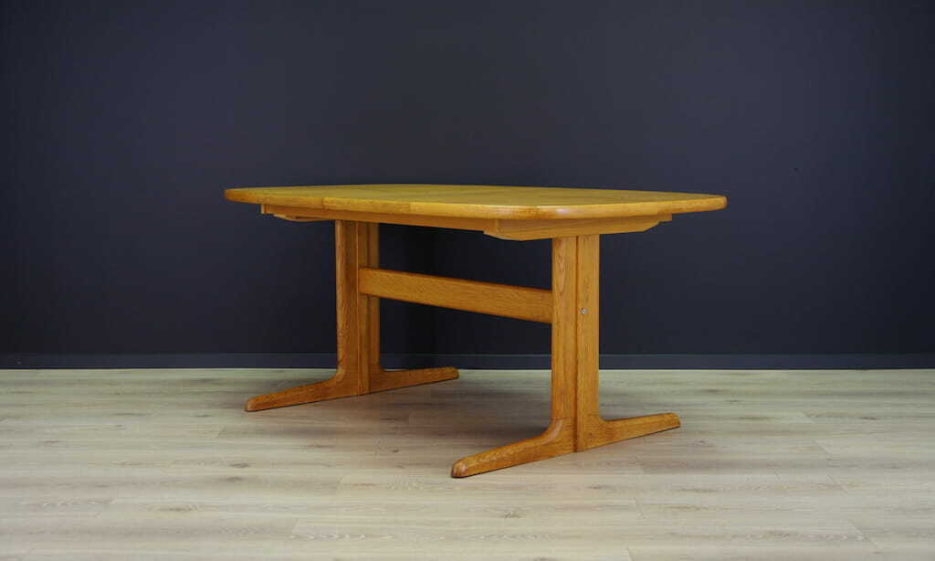 Vintage Table Ash Wood Brown 1960s 3