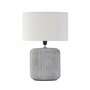Table lamp 1-light Textile Ceramic Grey 1