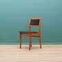 4x Vintage Chair Beech Wood Faux Leather Black 1970s 9