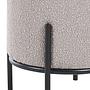 Polsterhocker Bumyra Bouclé Metall Taupe 3