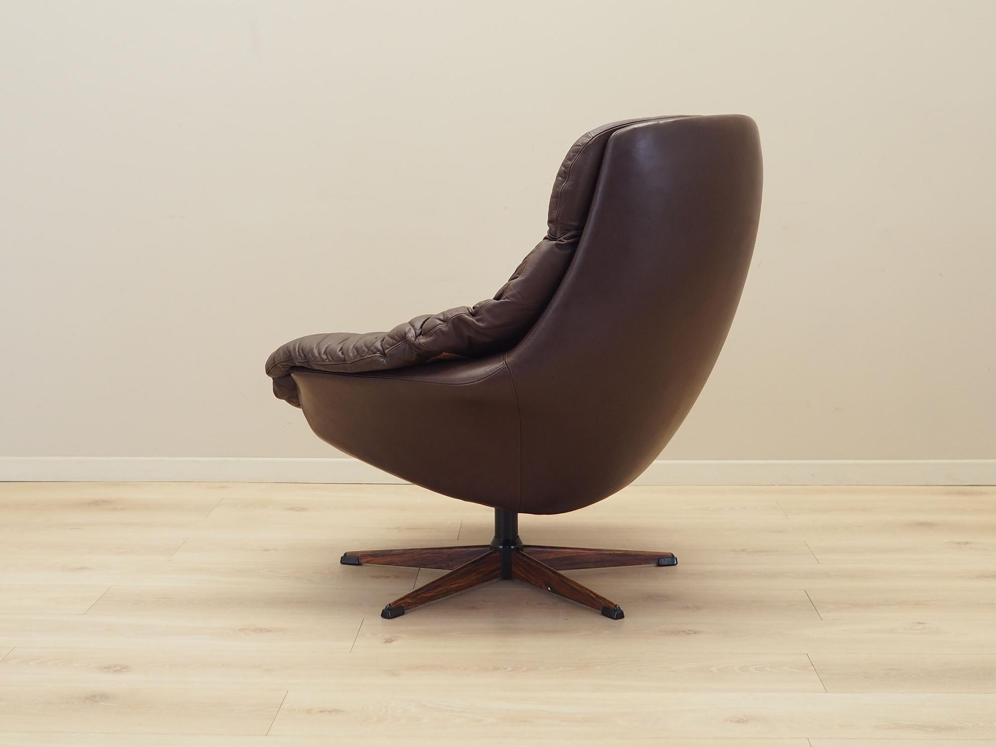 Drehbarer Sessel Leder 1960er Jahre 4
