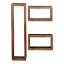 3x Pichl Wandregal Sheesham Massiv 3