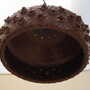Vintage pendant lamp ceramic brown 1960s 7