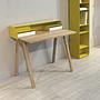 PS 04 Secretary Desk Oak Steel Lemon Yellow Signal White 0