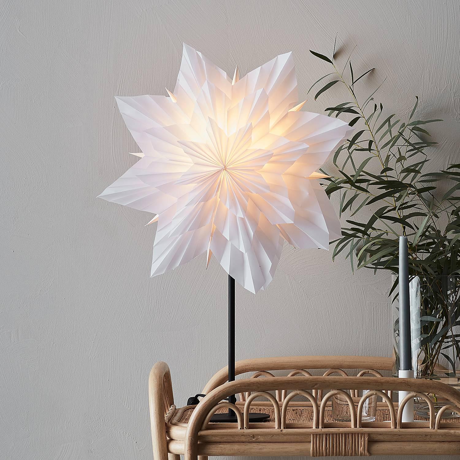 Standstern Neela Papier Weiß 0