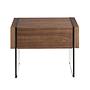 Bedside table walnut glass 1