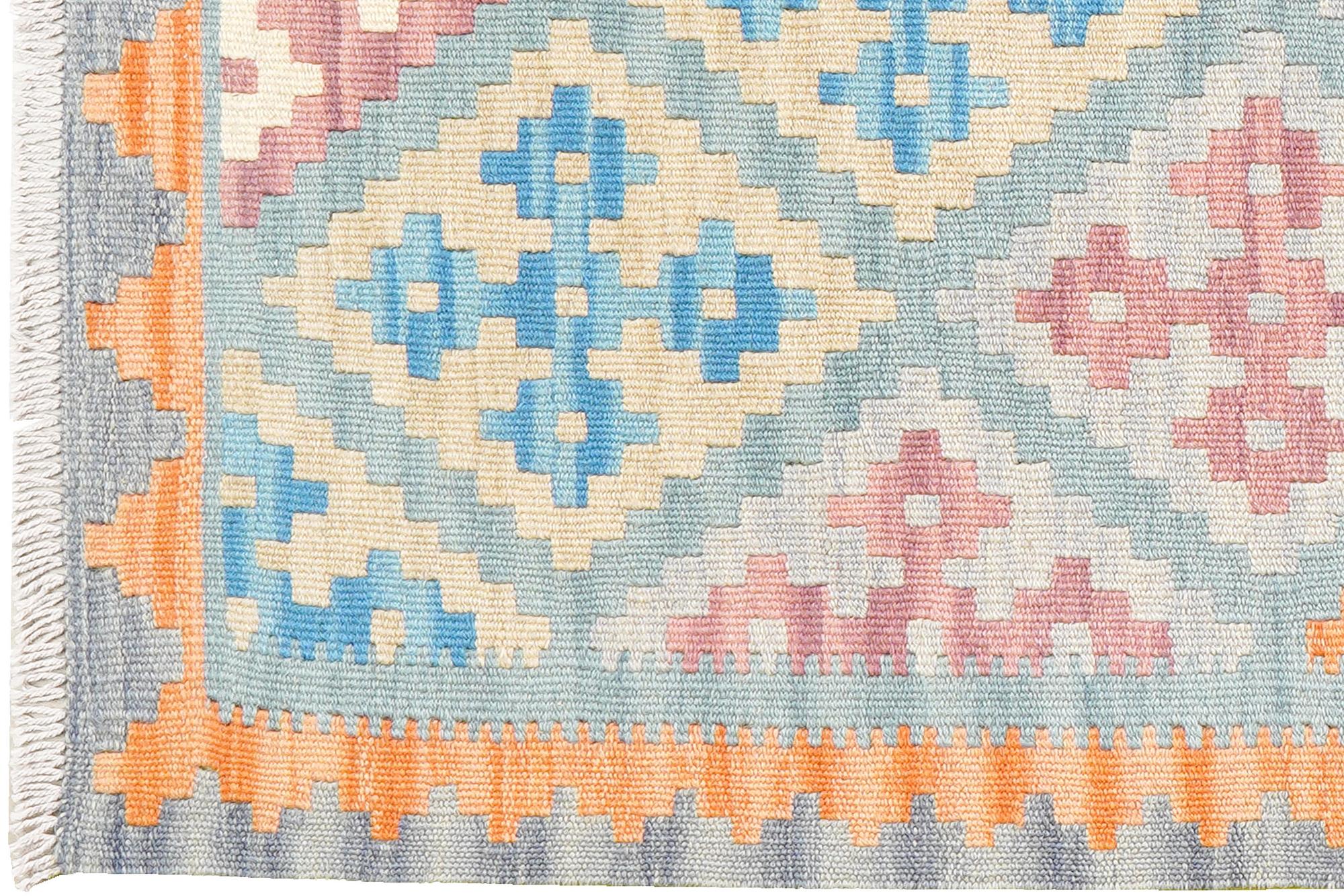 Kilim Gashgai Tappeto Lana Blu 1