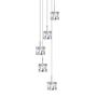 LED-Pendelleuchte Ice Cube Kristallglas Stahl 0