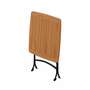 Gartentisch Holz Metall Braun 6