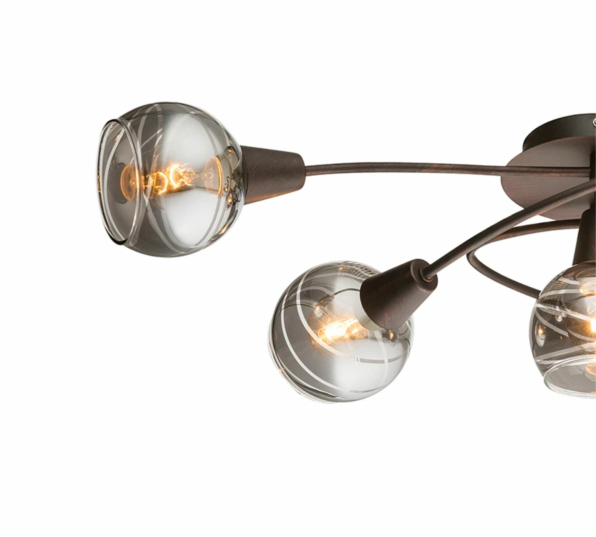 LED Deckenleuchte 5-flammig Glas Metall 3