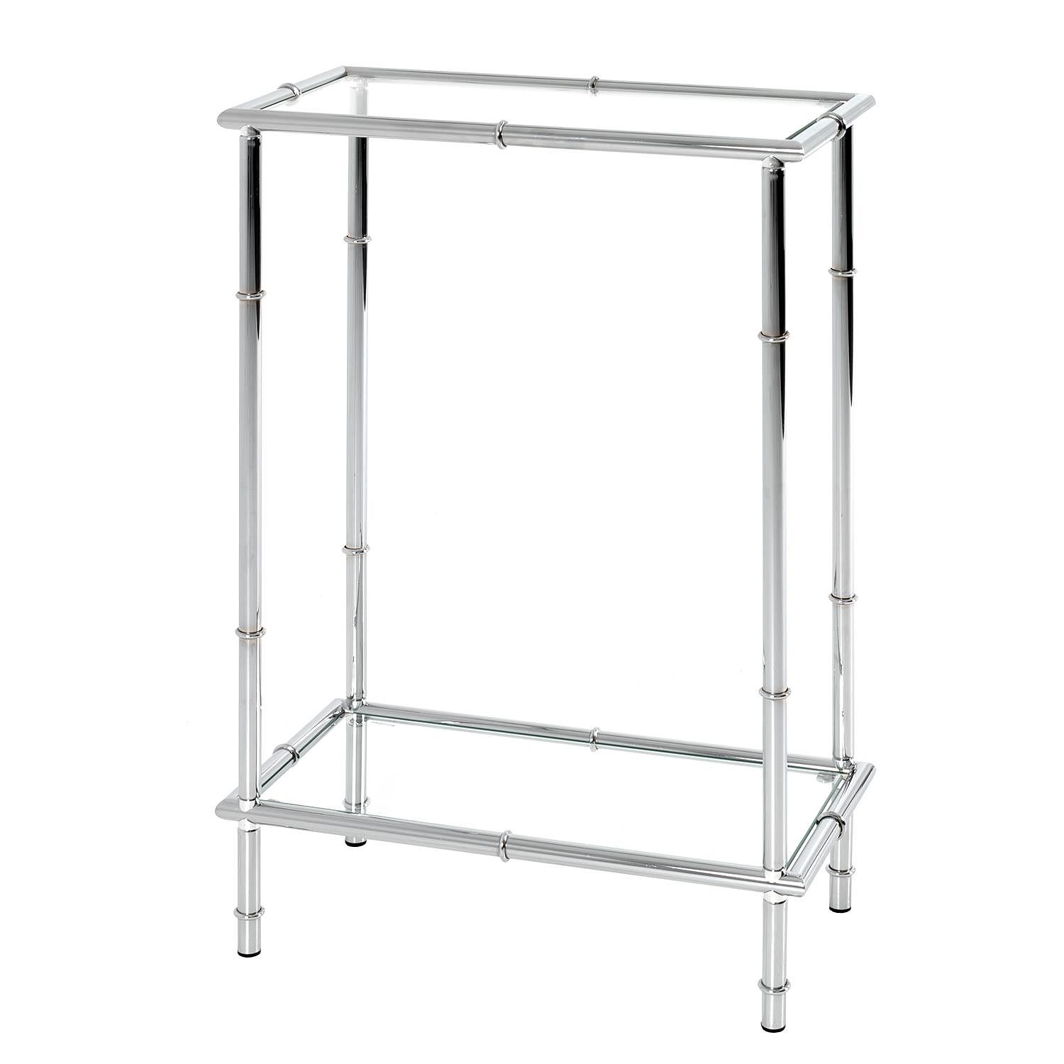 Konsolentisch Newellton Glas Metall Chrom 0