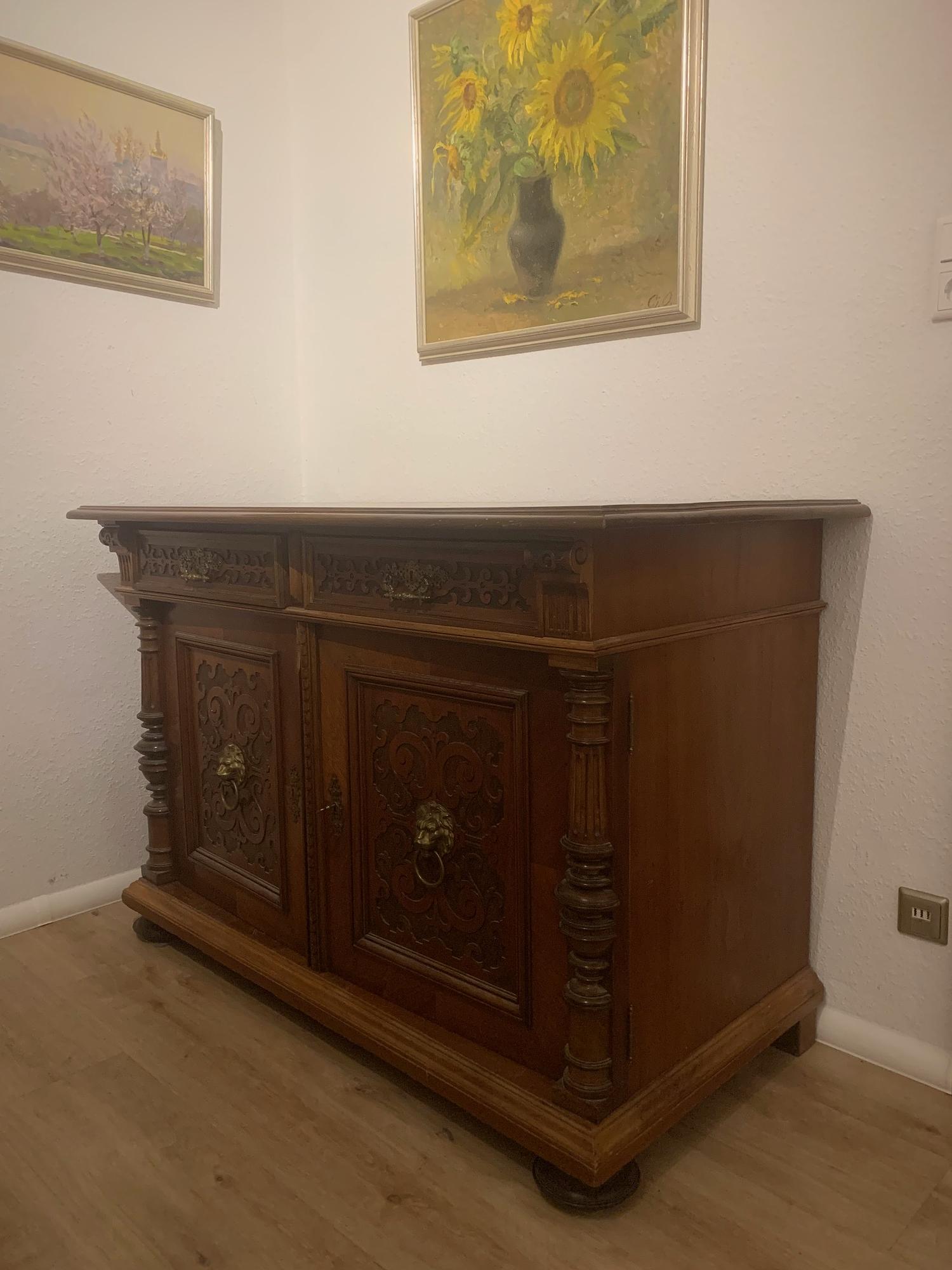 Vintage Sideboard Nußbaum Braun 0