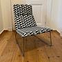 Low Pad Sessel Schwarz Weiß gemustert 0