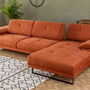 Modern sofa chaise lounge Right Large Orange 3
