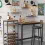 Weinregal Holz Metall Braun Schwarz 3