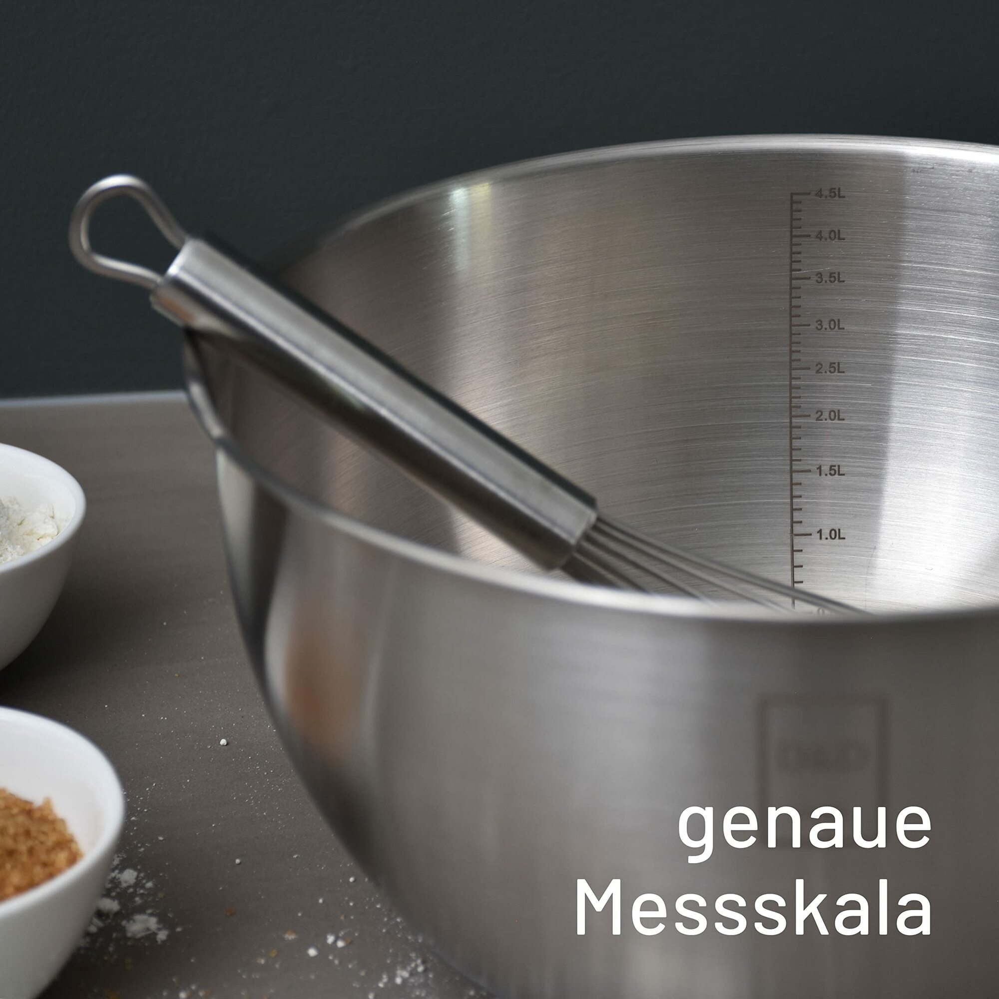 Rührschüssel 4,5L Edelstahl Silber 4