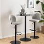 Carreras Bar Stool Bouclé Steel 2