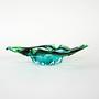 Plate Murano Glass Green 1960s 2