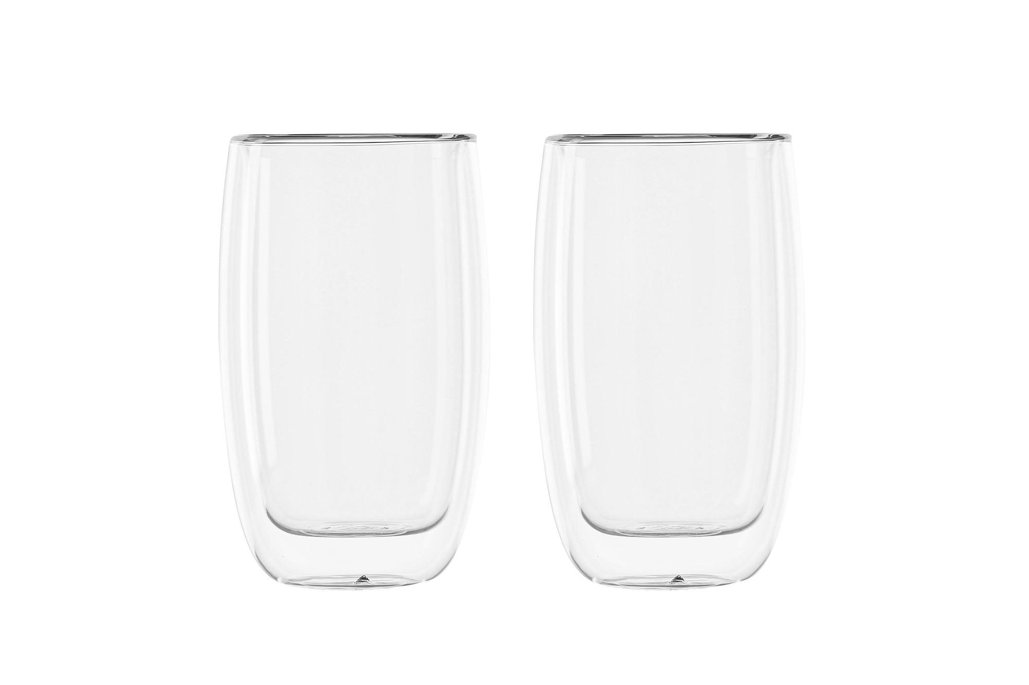 2x Ria Kaffeetasse-Set Glas Transparent 8x14Hcm, 350ml 1