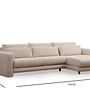 Lily Ecksofa Rechts Creme 6