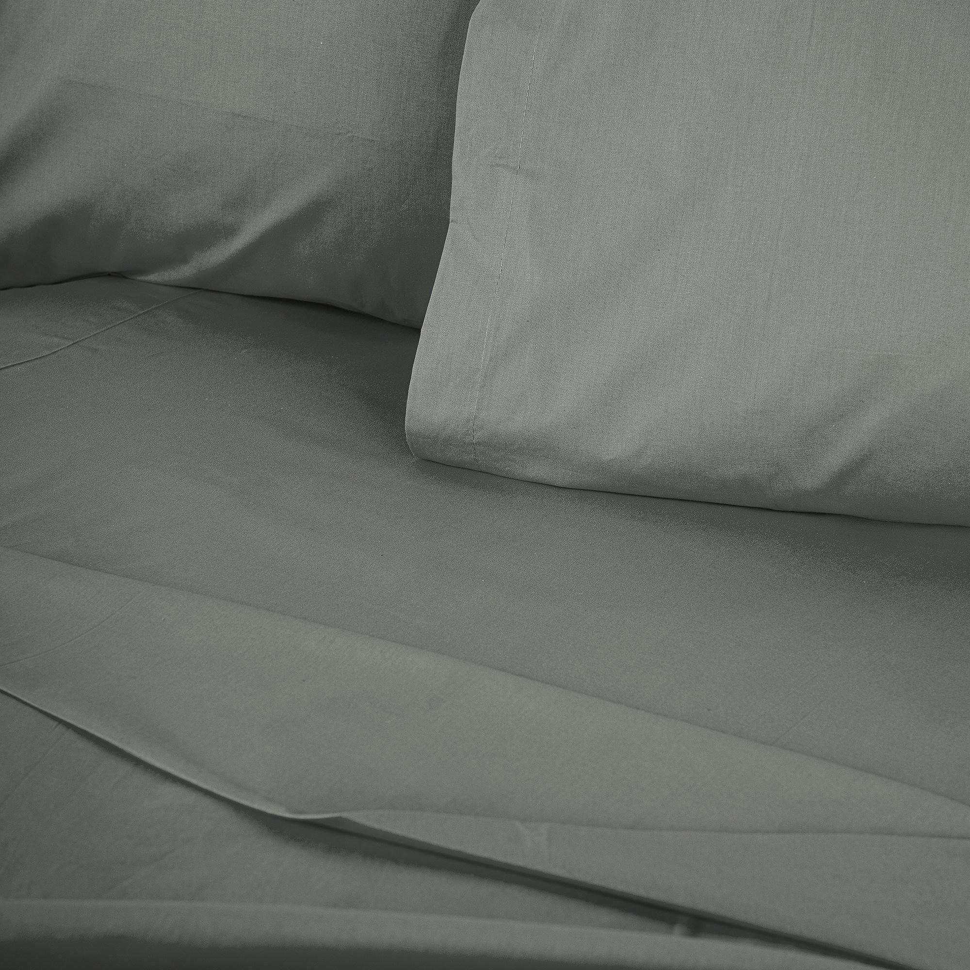 Fitted sheet Cotton Dark Grey 100cm x 200cm 2
