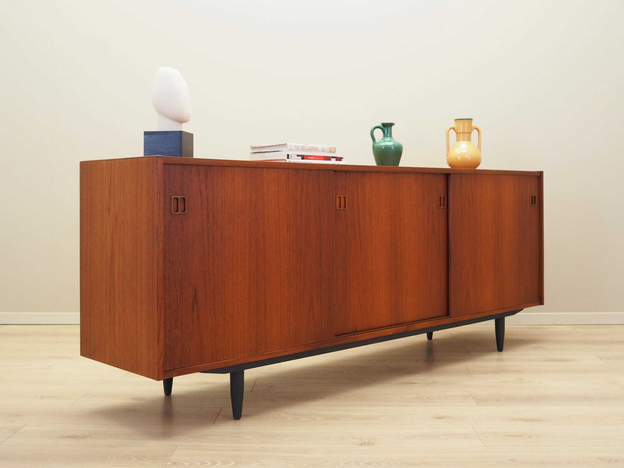 Vintage Sideboard Teakholz Braun 1970er Jahre 5