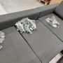 FÜßE FEHLEN - Tyme Großes Ecksofa Webstoff Schwarz  1