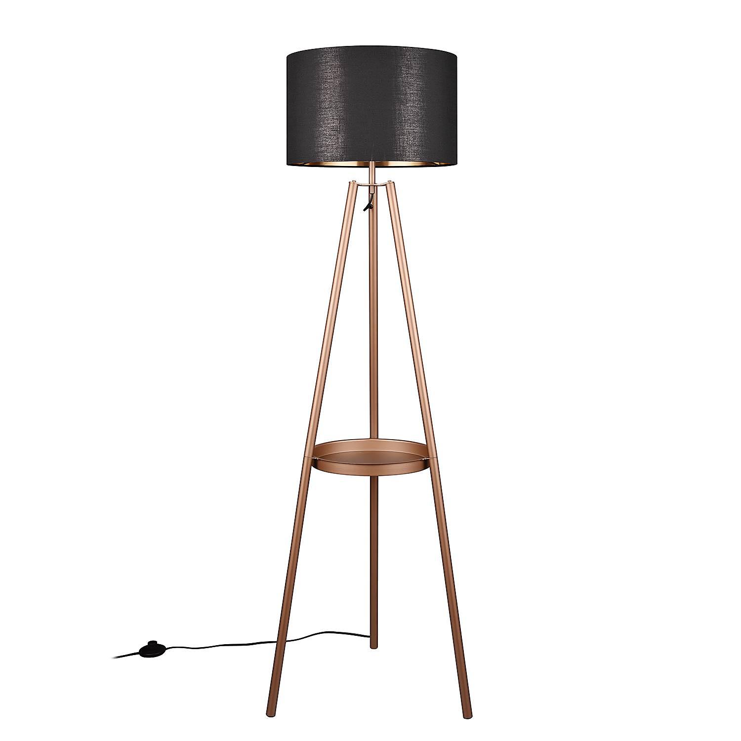 Colette Stehleuchte Webstoff Eisen Gold Schwarz 3