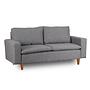 Lungo Sofa 2-Sitzer Hellgrau 8