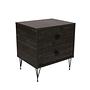 Luna Nightstand Wood Veneer Dark Brown 7