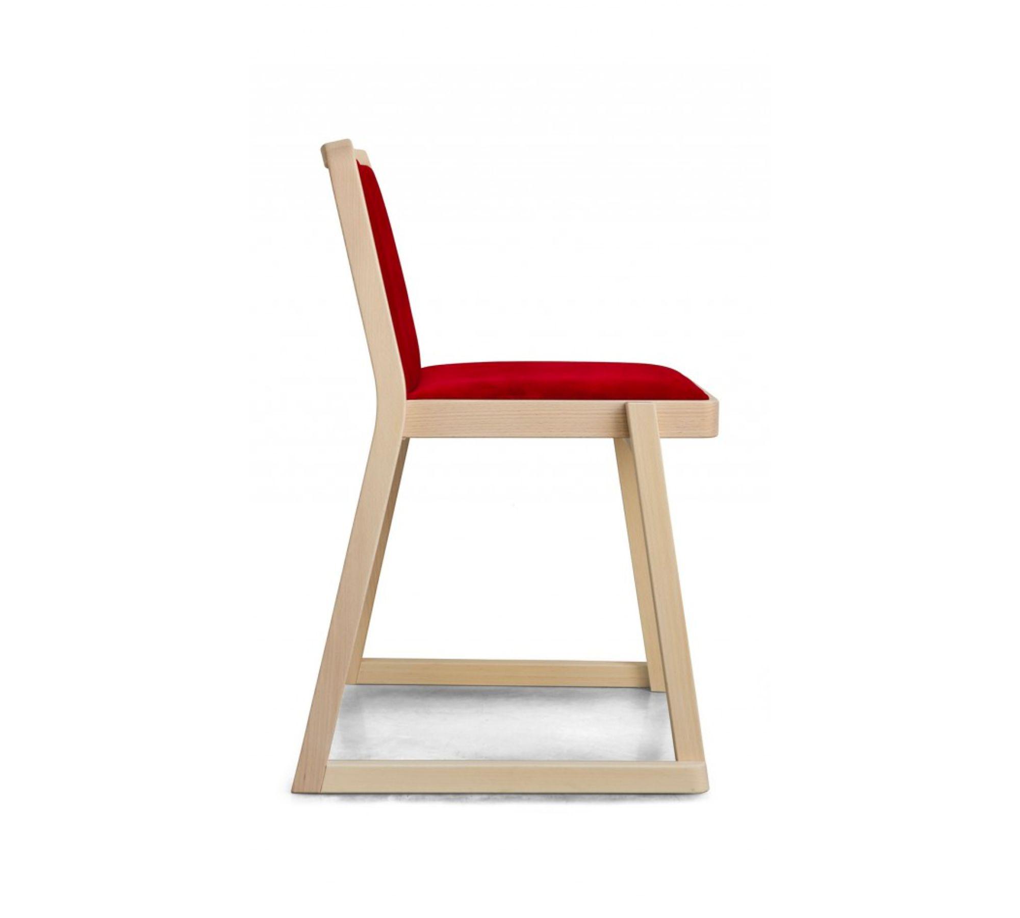 2x Sedia Roxanne Legno Tessuto Rosso 4