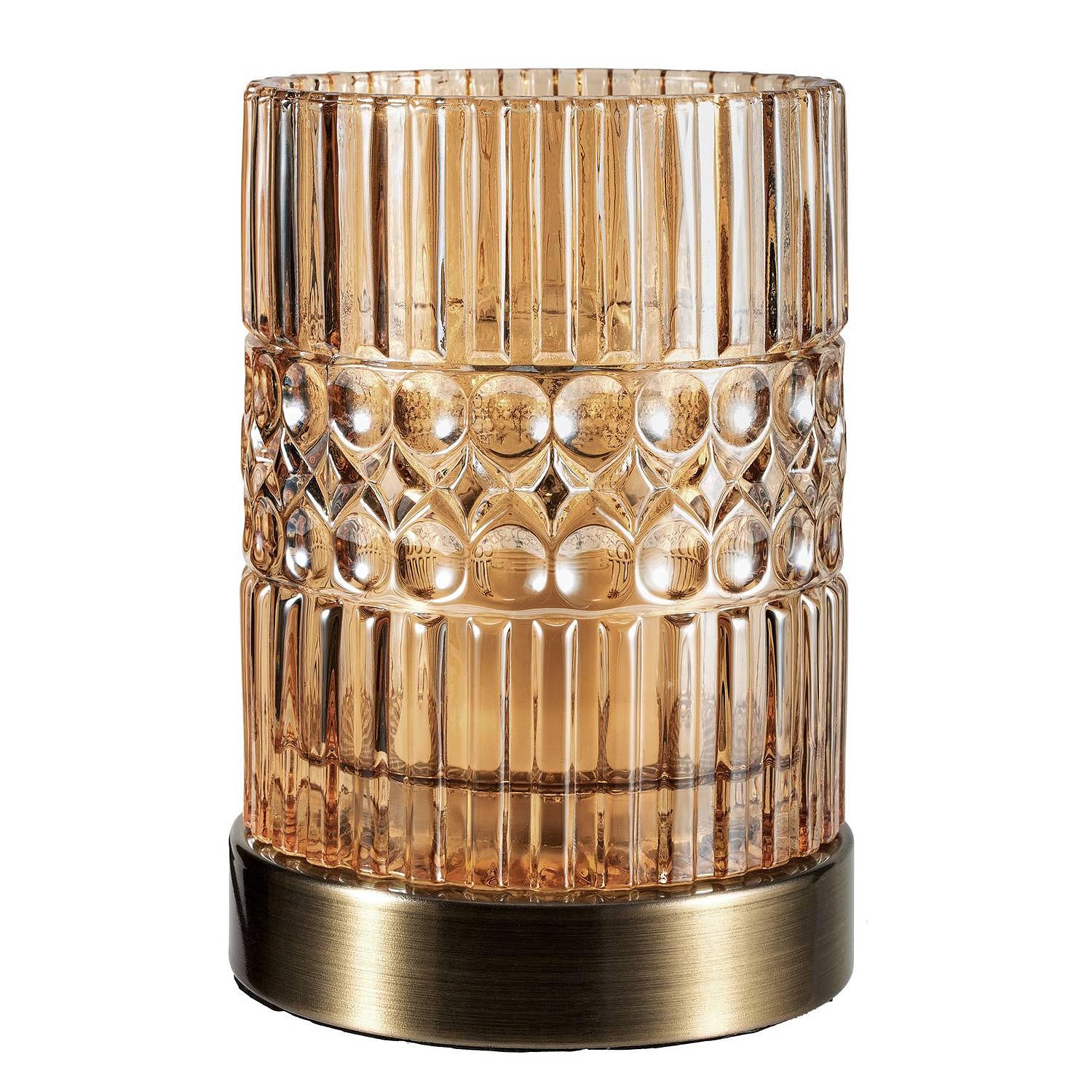 Crystal Elegance Tischleuchte Glas Messing 1-flammig 3