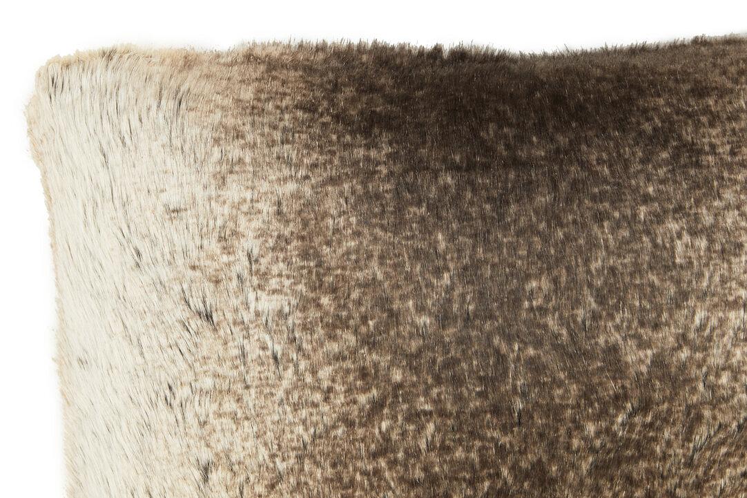 Bosie Lamina Mocha Ombre Square Fur Kissen 3