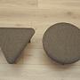 2-piece stool set brown 1990s 5