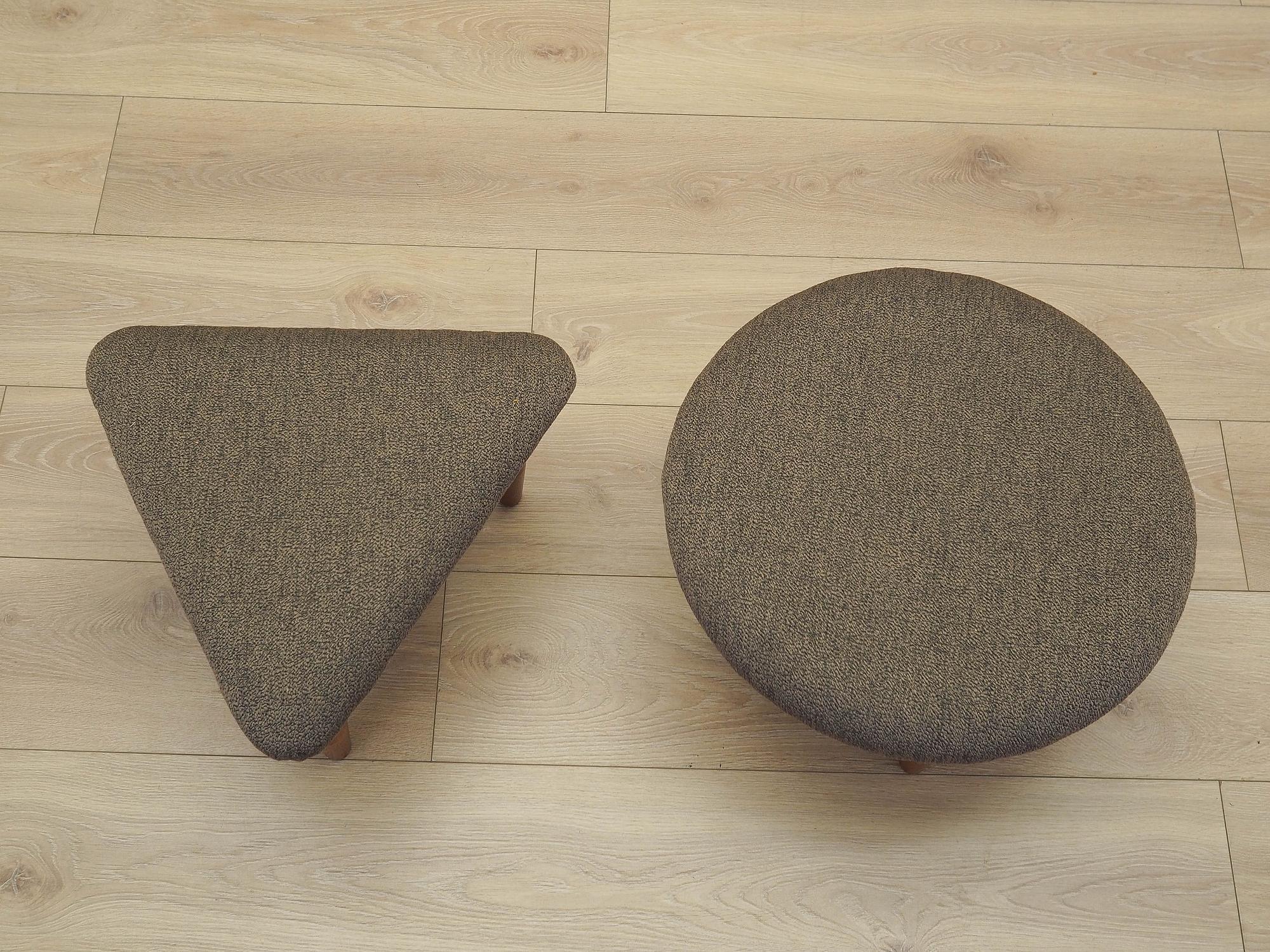 2-Teilig Hocker-Set Braun 1990er Jahre 5