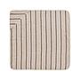 Asciugamano con cappuccio Raita in cotone biologico a righe marroni 0