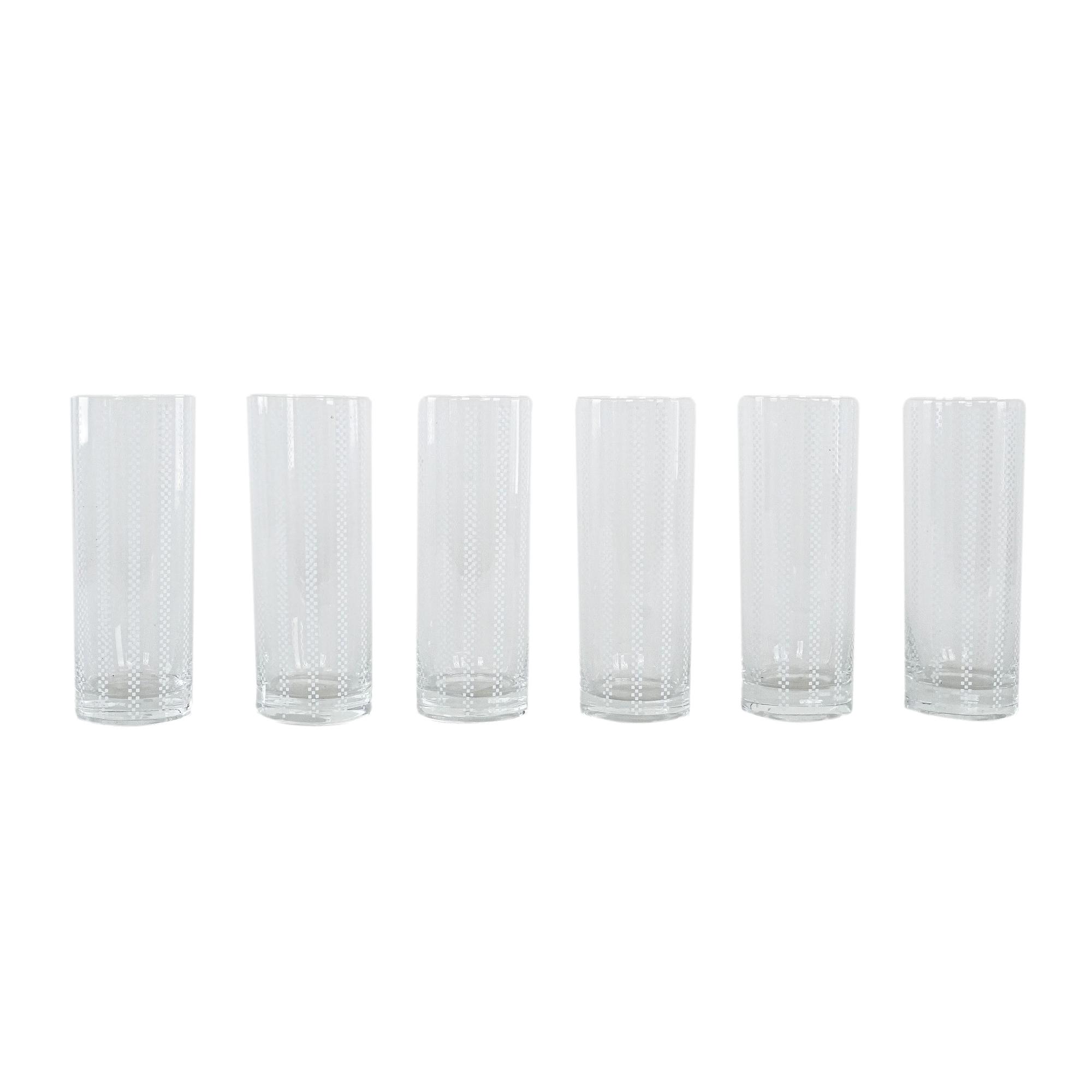 Gläser 6er-Set Transparent 1960er Jahre 0
