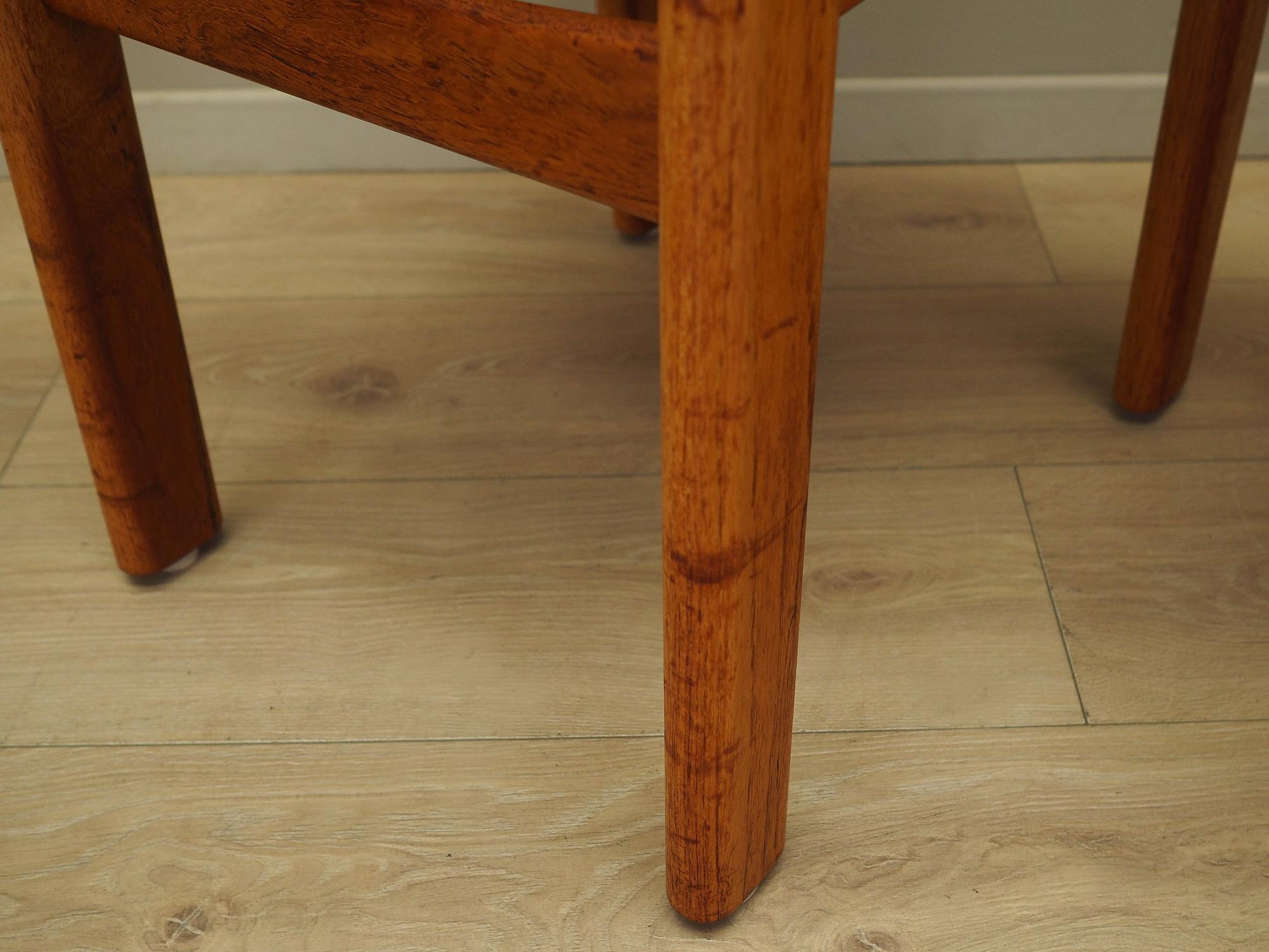 Teak wood chairs set of 4 Light brown 1960s 12