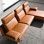 Sofa Récamiere Rechts Leder Terrakotta 2