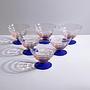 Art Deco bowl set Dessert Cobalt Blue 1930s 4