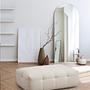 Moderner Fußhocker Beige 2