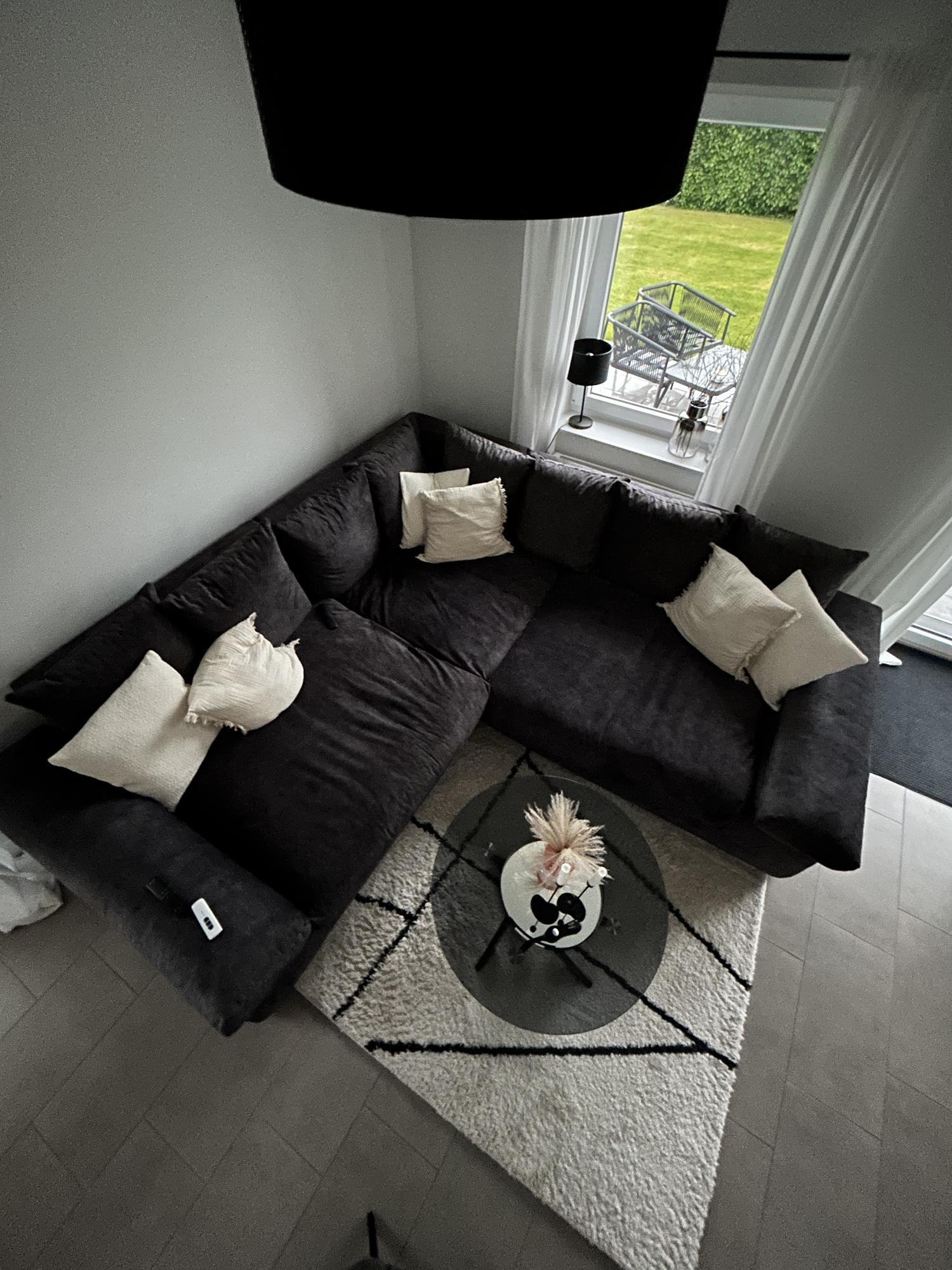 Ecksofa Samt Grau 5