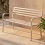 Gartenbank Sophy Stahl Beige 1