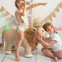 Lion Maxi plush toy Cotton Wood Brown 5