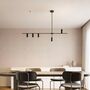 5-flame asymmetrical AJAX pendant light Black 4