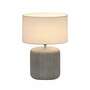 Table lamp 1-light Textile Ceramic Grey 2