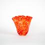 Glass vase 1970s Orange 2