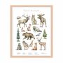 Forest Animals Art Print with Frame Multicolor 0
